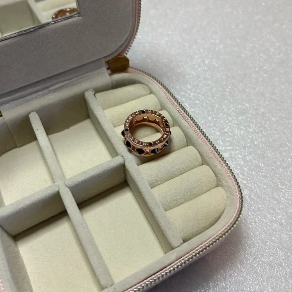MIMCO Rose Gold Toned Black Studded Ring - Picture 1 of 6